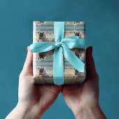 Happy Pug op het strand aanpasbaar Cadeaupapier