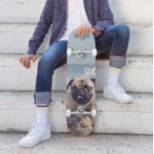 Happy Pug op het strand aanpasbaar Persoonlijk Skateboard