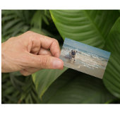 Happy Pug op het strand aanpasbaar Visitekaartje