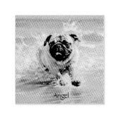 Happy Pug op het strand aanpasbaar Zelfinktende Stempel (Design)