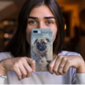 Happy Pug op het strand Case-Mate iPhone Case