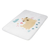 Happy Puggy Bath Mat (Gekanteld)