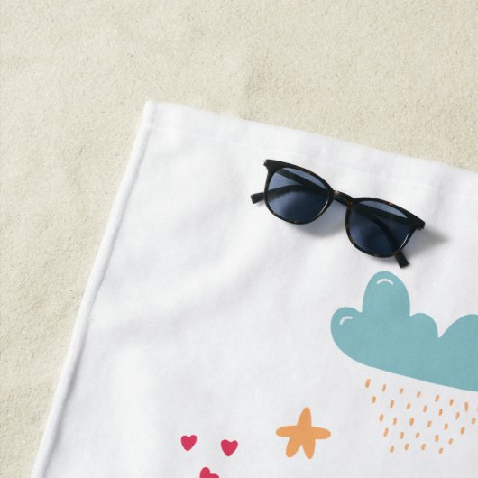 Happy Puggy Beach Towel Strandlaken (In situ)