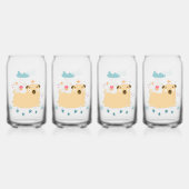 Happy Puggy-bril Blikvorm Glas (Achterkant)