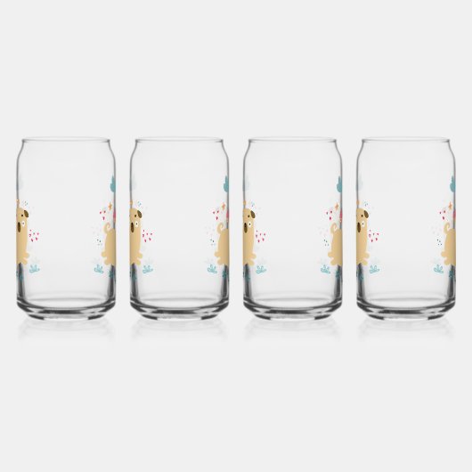 Happy Puggy-bril Blikvorm Glas (Links)