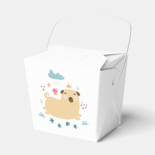 Happy Puggy Favor Box Bedankdoosjes (Voorkant Zijde)