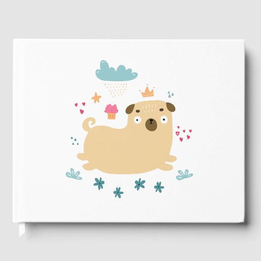 Happy Puggy Guestbook Gastenboek (Voorkant)