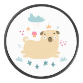 Happy Puggy Hockey Puck (Voorkant)