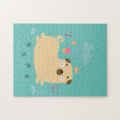 Happy Puggy Jigzaag Puzzle Legpuzzel (Horizontaal)