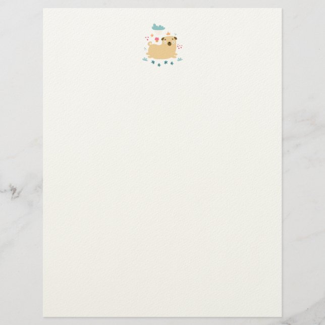 Happy Puggy Letterhead Briefhoofd (Voorkant)