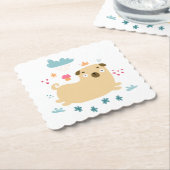 Happy Puggy Onderzetters (Gebogen)