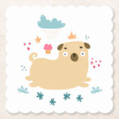 Happy Puggy Onderzetters (Voorkant)