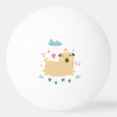 Happy Puggy Ping Pong Balls Pingpongbal (Achterkant)