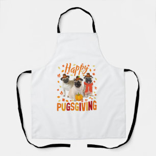 Happy Pugsgiving Cute Thanksgiving Pug Dog Week P Schort