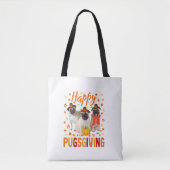 Happy Pugsgiving Cute Thanksgiving Pug Dog Week P Tote Bag (Voorkant)