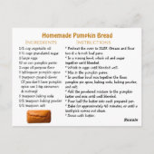 Happy Pumpkin Bread Day | 30 oktober Briefkaart (Achterkant)