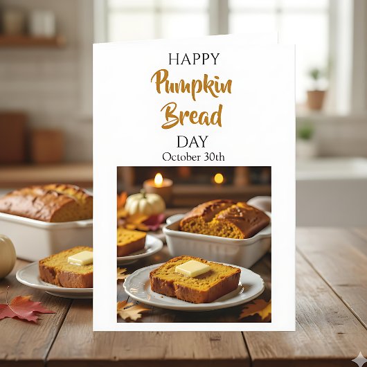 Happy Pumpkin Bread Day | October 30th Kaart
