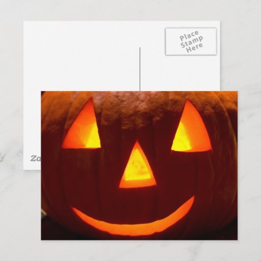 Happy Pumpkin Briefkaart (Voorkant / Achterkant)