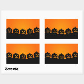 Happy Pumpkin Face Rechthoek Stickers (Vel)
