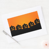 Happy Pumpkin Face Rechthoek Stickers (Envelop)
