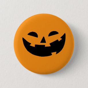 Happy Pumpkin Face Ronde Button 5,7 Cm