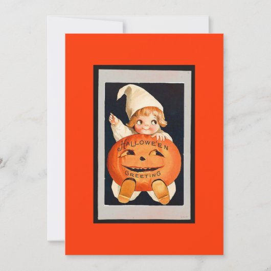 Happy Pumpkin Halloween Uitnodiging (Voorkant)