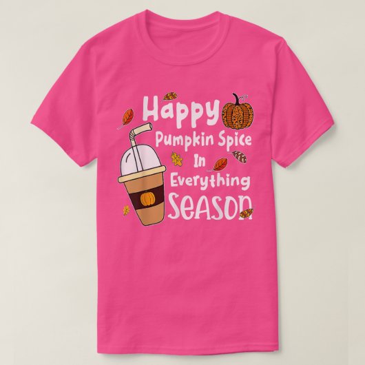 Happy Pumpkin Herfst herfst Maple Y All Back T T-shirt (Design voorkant)