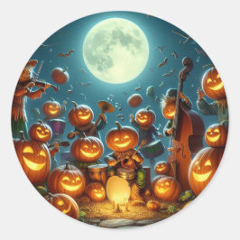 Happy Pumpkin Party Ronde Sticker