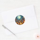 Happy Pumpkin Party Ronde Sticker (Envelop)