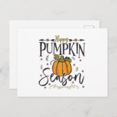 Happy pumpkin-seizoen briefkaart (Voorkant / Achterkant)