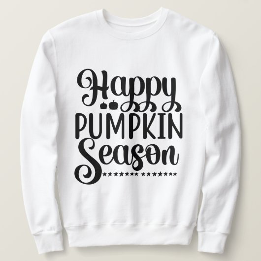 Happy Pumpkin Seizoen met Herfst bladeren pompoene Trui (Design voorkant)
