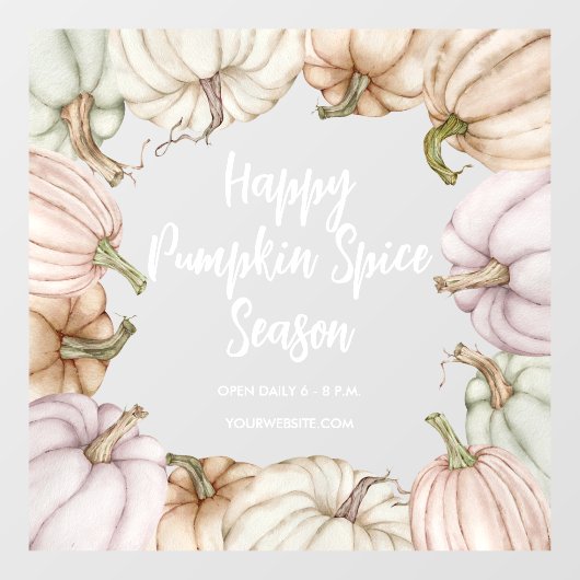 Happy Pumpkin Spice Raamsticker (Vel)