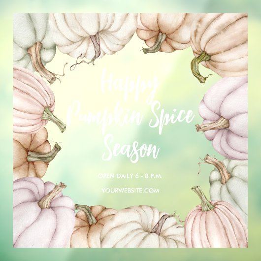 Happy Pumpkin Spice Raamsticker (Vel 3)