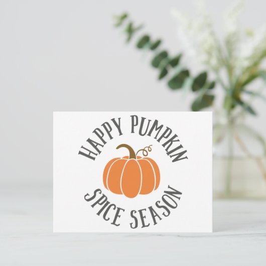 Happy Pumpkin Spice Season Briefkaart (Staand voorkant)