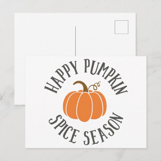 Happy Pumpkin Spice Season Briefkaart (Voorkant / Achterkant)