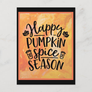 Happy Pumpkin Spice Season Cute Herfst Briefkaart