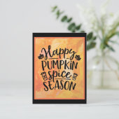 Happy Pumpkin Spice Season Cute Herfst Briefkaart (Staand voorkant)