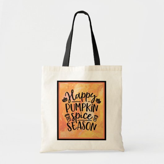 Happy Pumpkin Spice Season Cute Herfst Tote Bag (Voorkant)