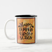 Happy Pumpkin Spice Season Cute Herfst Tweekleurige Koffiemok (Links)