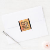 Happy Pumpkin Spice Season Cute Herfst Vierkante Sticker (Envelop)