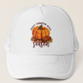 Happy Pumpkin Spice Season - Gezellige herfstvibes Trucker Pet (Voorkant)