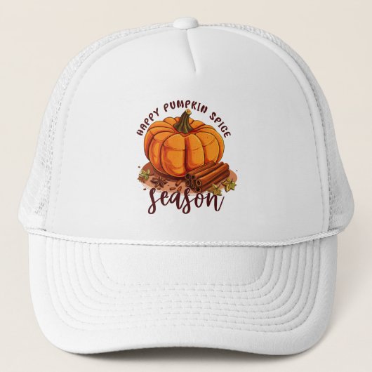 Happy Pumpkin Spice Season - Gezellige herfstvibes Trucker Pet (Voorkant)