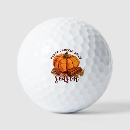 Happy Pumpkin Spice Season Golfballen (Voorkant)