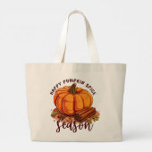 Happy Pumpkin Spice Season Grote Tote Bag (Achterkant)