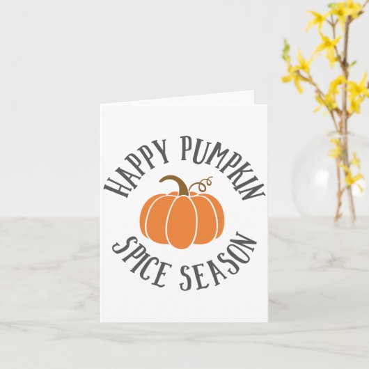 Happy Pumpkin Spice Season Kaart (Gele Bloem)