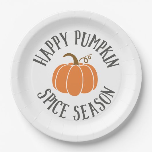 Happy Pumpkin Spice Season Papieren Bordje (Voorkant)