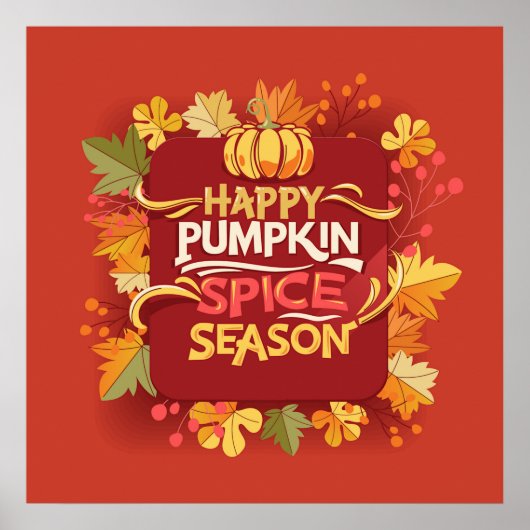 Happy Pumpkin Spice Season Poster (Voorkant)