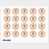 Happy Pumpkin Spice Season Pug Ronde Sticker (Vel)
