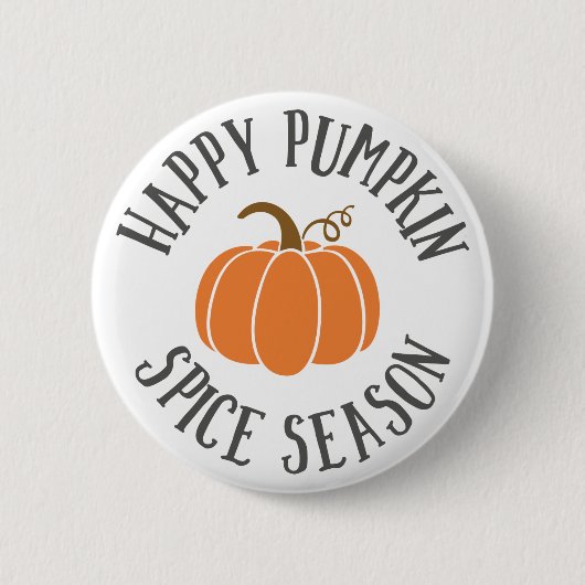 Happy Pumpkin Spice Season Ronde Button 5,7 Cm (Voorkant)