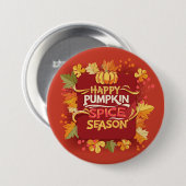 Happy Pumpkin Spice Season Ronde Button 7,6 Cm (Voorkant /achterkant)